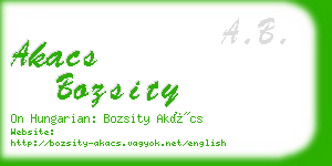 akacs bozsity business card